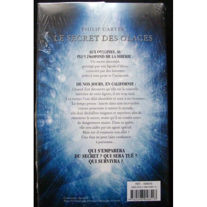 LIVRE : roman policier "Le Secret des Glaces" de Philip Carter aux éditions France Loisirs
