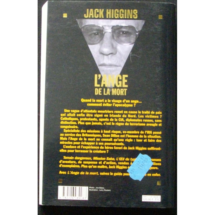 LIVRE : roman "L'Ange de la mort" de Jack Higgins aux Editions Albin Michel