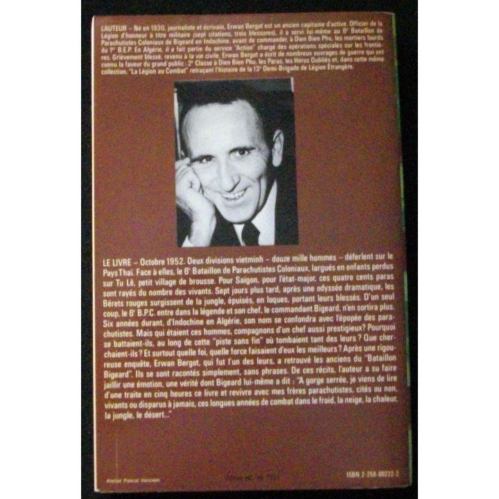LIVRE : roman "Le Bataillon Bigeard" de Erwan Bergot aux éditions Presses de la Cité