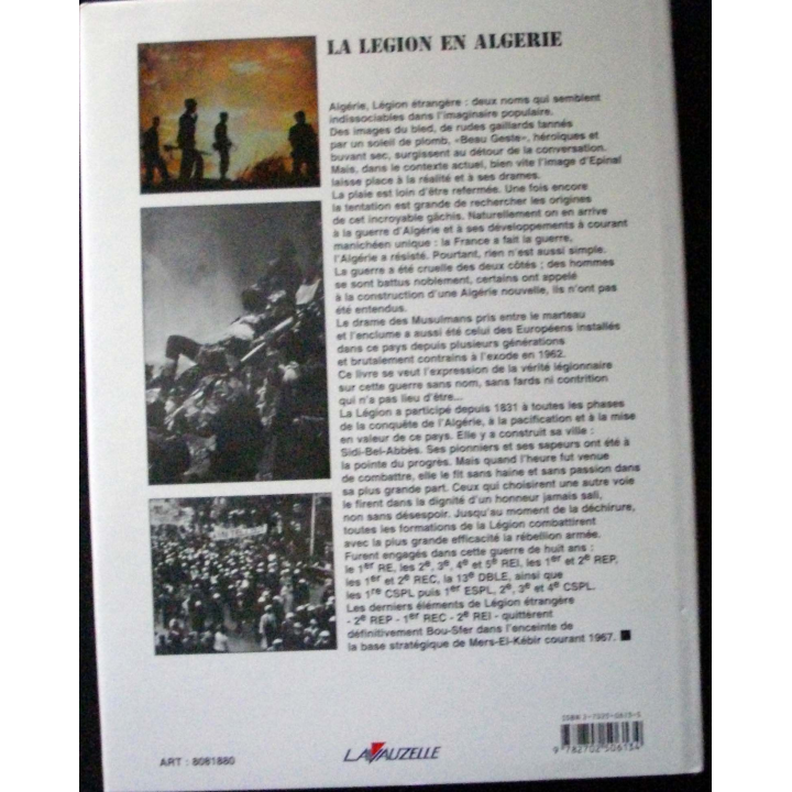 La légion en Algérie de Pierre Dufour aux éditions Lavauzelle