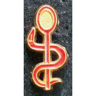 Pin's santé : pin's de l'Ordre des médecins  hauteur 2 cm de couleur rouge