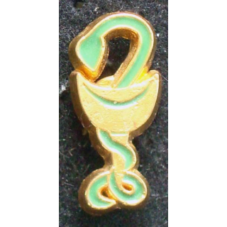 Pin's santé : pin's des pharmaciens de  hauteur 2 cm de couleur verte