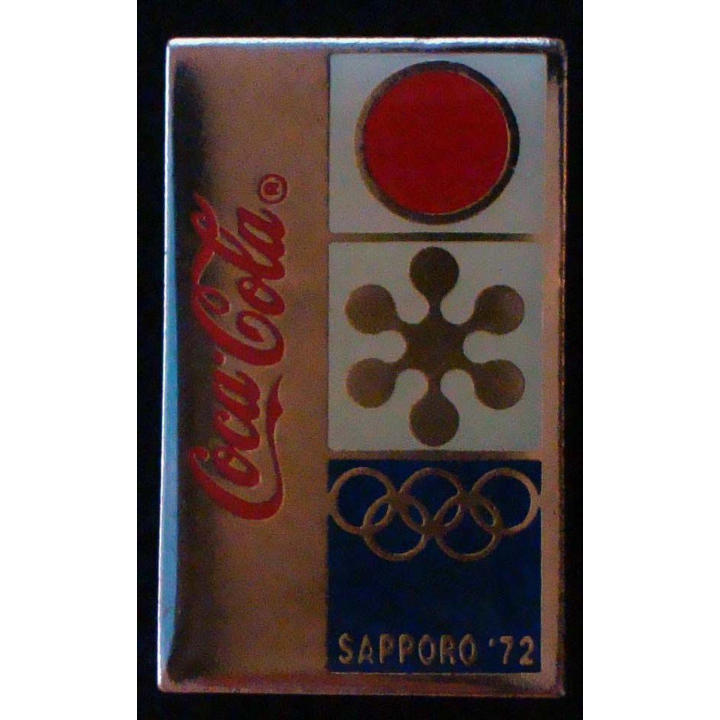 Pin's Coca Cola : pin's publicitaire de Coca Cola des jeux d'hiver olympiques de Saproro 1972