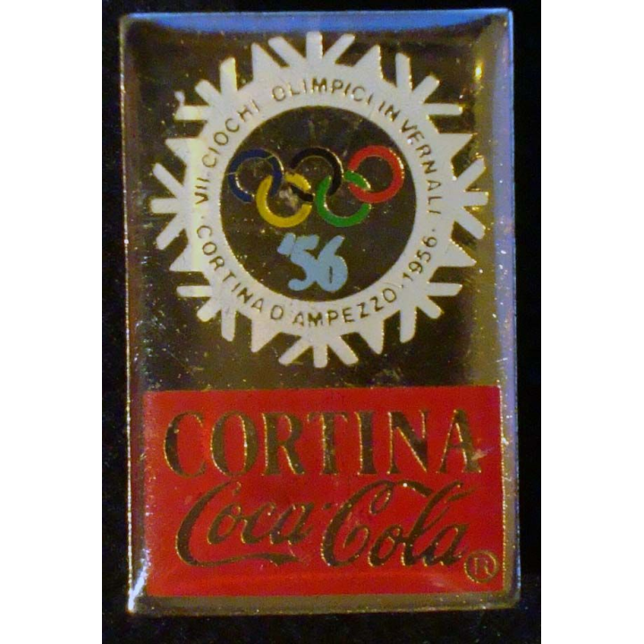 Pin's Coca Cola : pin's publicitaire de Coca Cola des jeux olympiques d'hiver de Cortina Ampezzo en 1956