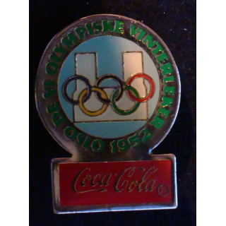 Pin's Coca Cola : pin's publicitaire de Coca Cola des jeux olympiques d'hiver d'Oslo en 1952