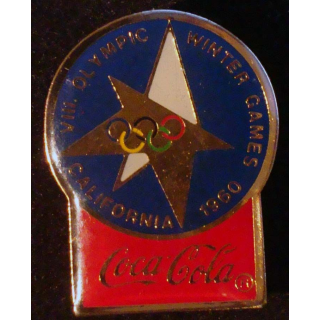 Pin's Coca Cola des jeux olympiques d'hiver de California en 1960