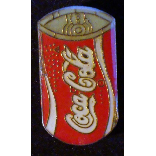 Pin's Coca Cola : pin's publicitaire de Coca Cola boite métallique