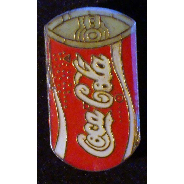 Pin's Coca Cola : pin's publicitaire de Coca Cola boite métallique