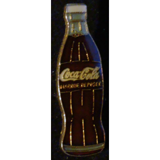 Pin's Coca Cola : pin's publicitaire de Coca Cola bouteille de verre