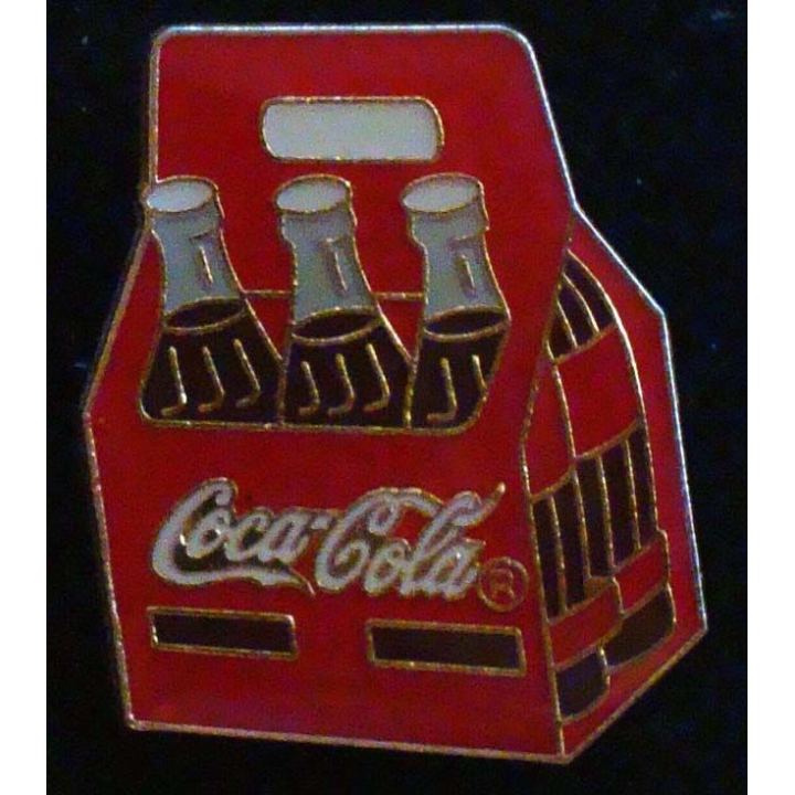 Pin's Coca Cola : pin's publicitaire de Coca Cola pack de 6 bouteilles