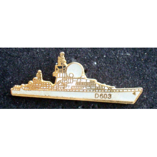 Pin's militaire : pin's représentant la frégate Duquesne D 603