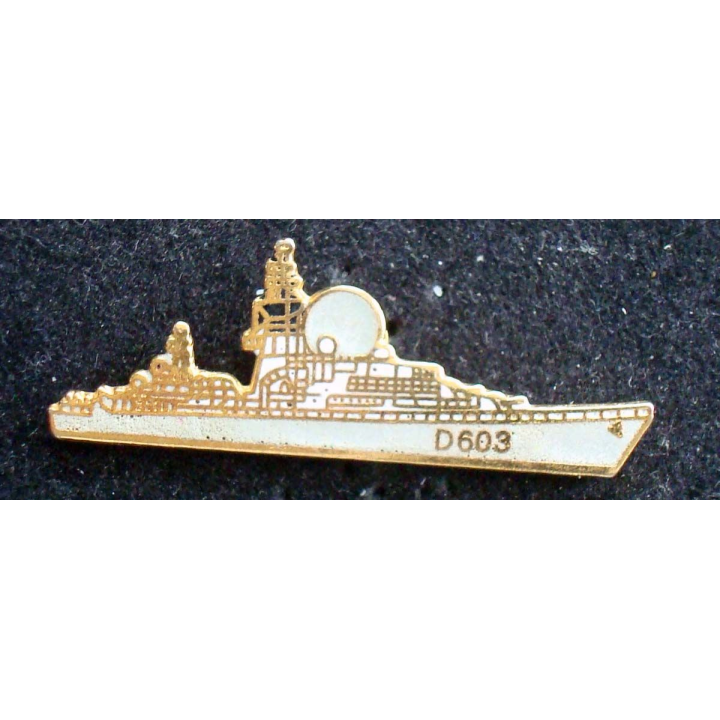 Pin's militaire : pin's représentant la frégate Duquesne D 603