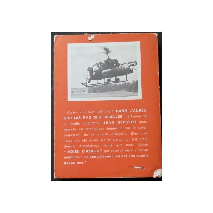 HISTOIRE MILITAIRE : livre de Adieu Djebels de Jean Servier aux éditions France-Empire