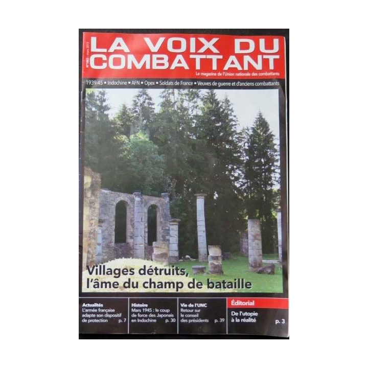 LA VOIX DU COMBATTANT N°1803 mars 2015  sur  les villages détruits et l'âme du Champ de bataille
