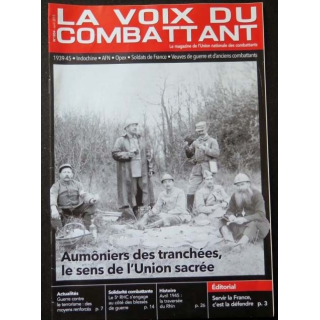 LA VOIX DU COMBATTANT N°1804 avril 2015 sur les aumôniers de tranchée et le sens de l'union sacrée