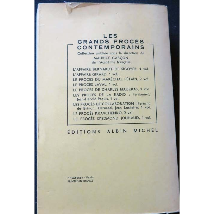 HISTOIRE MILITAIRE : Livre le procès de Raoul Salan aux éditions Albin Michel