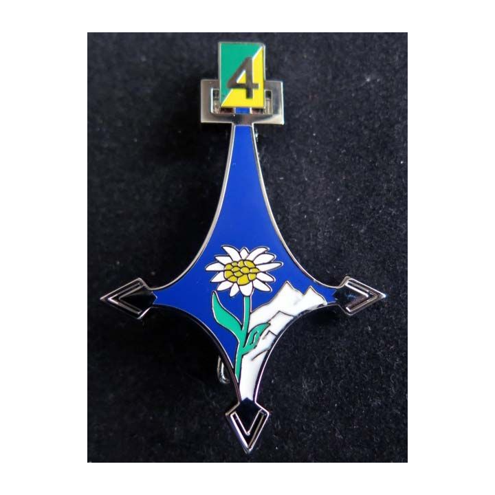 BCA : insigne métallique de la 4° compagnie du bataillon de chasseurs alpins de fabrication Boussemart by Promodis 2014