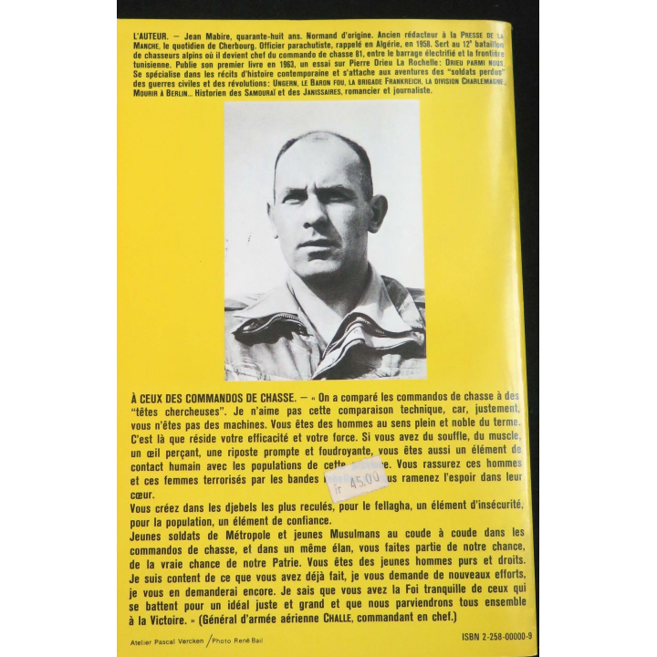 Livre Commando de Chasse écrit par Jean Mabire aux éditions Presses de la Cité