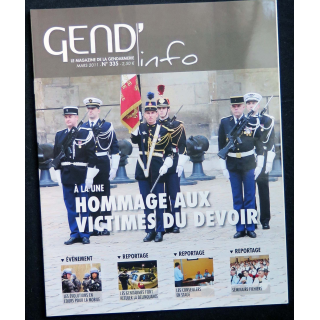 Gendarmerie n° 335 de mars 2011 sur les hommages aux victimes du devoir