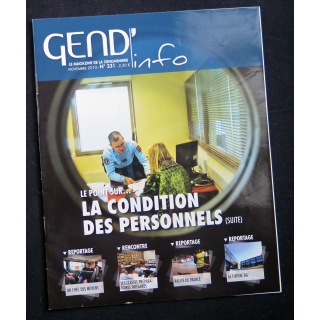 Gend Info n° 331 de novembre 2010 sur la condition des personnels