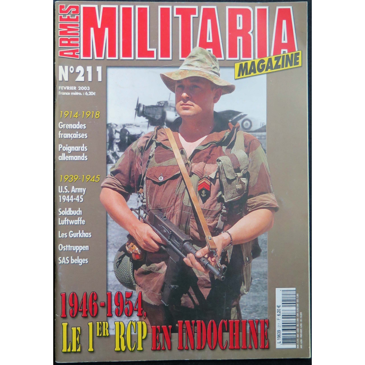 MILITARIA MAGAZINE n° 211 février 2003 : " 1946 - 1954 le 1er RCP en Indochine "
