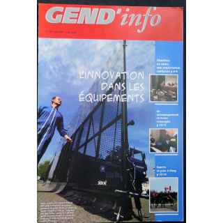 Gend Info n° 297 de mai 2007 sur l'innovation dans les équipements