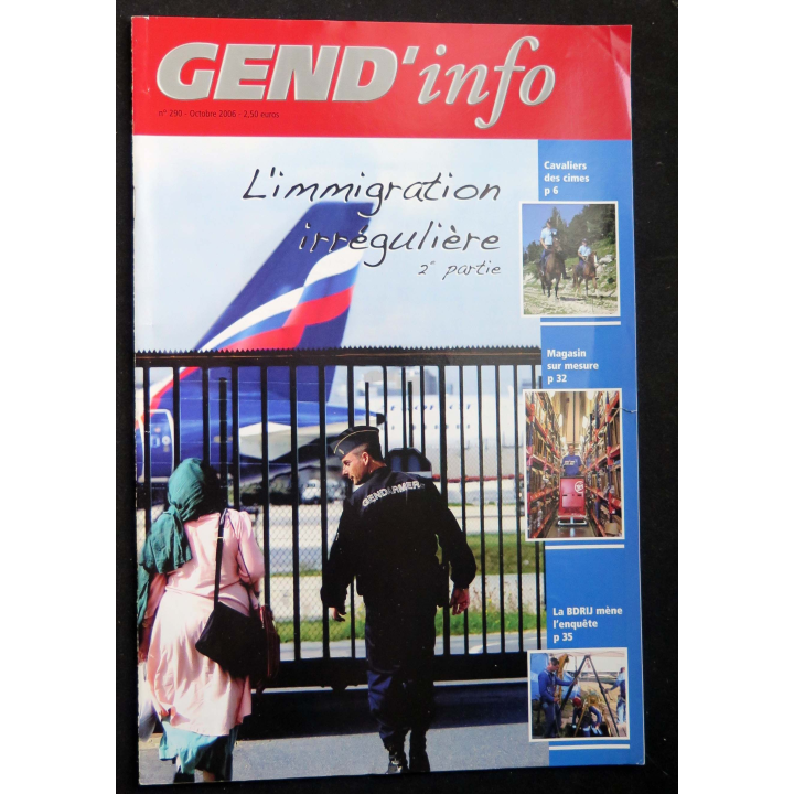 Gend Info : revue de la gendarmerie n° 290 de Octobre 2006