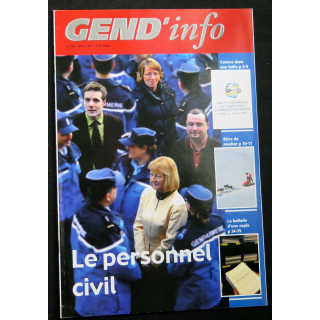 Gend Info : revue de la gendarmerie n° 295 de Mars 2007 traite du personnel civil