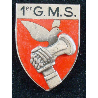 1° GMS de fabrication Drago A. 999 en émail et épingle coupée de part et d'autre du boléro