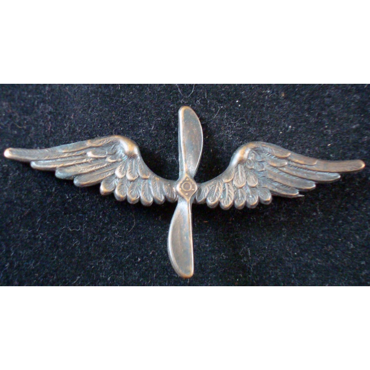 Brevet d'élève pilote d'avion et observateur de 1916 à 1934 en métal