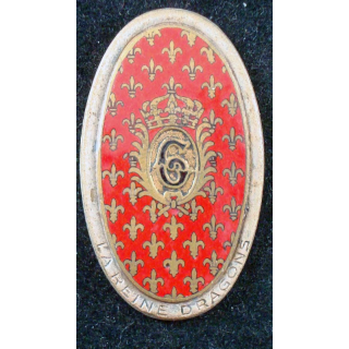 6° régiment de dragons de fabrication Drago Paris G. 1017 en émail sans attache