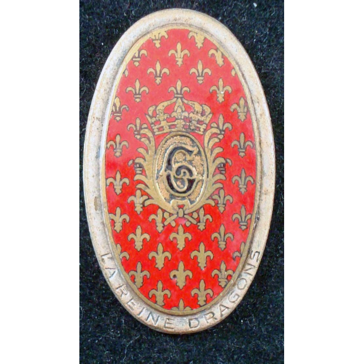 6° régiment de dragons de fabrication Drago Paris G. 1017 en émail sans attache