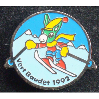 Pin's sportif : pin's Vert Baudet 1992 ski