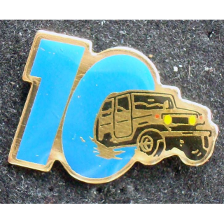 Pin's automobile : pin's représentant un 4x4 avec le chiffre 10