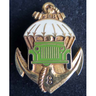 8° RPIMA : insigne métallique de la section d'éclairage et de reconnaissance SER