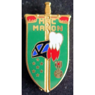 ECOLE : insigne métallique de la Corniche Mac Mahon du lycée militaire d'Autun