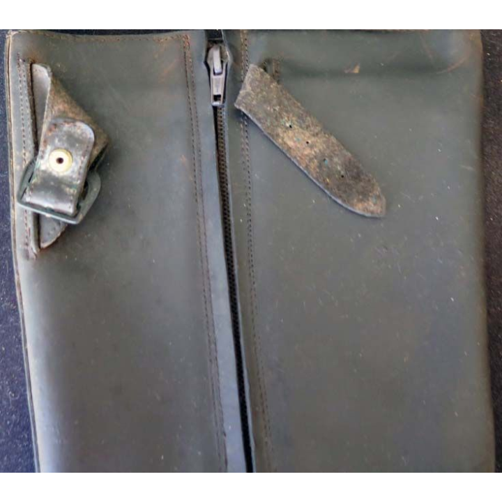 POMPIERS : paire de bottes de pompiers en cuir de taille 42