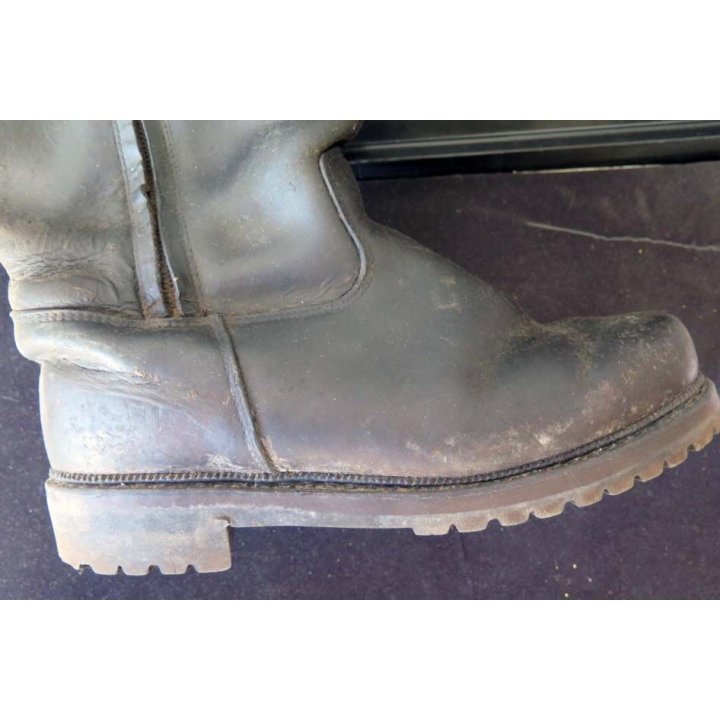 POMPIERS : paire de bottes de pompiers en cuir de taille 42