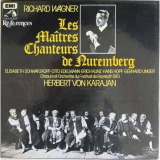 DISQUE 33T : Coffret de 5 disques vinyles 33 tours les Maîtres Chanteurs de Nuremberg de Wagner par Herbert Von Karajan