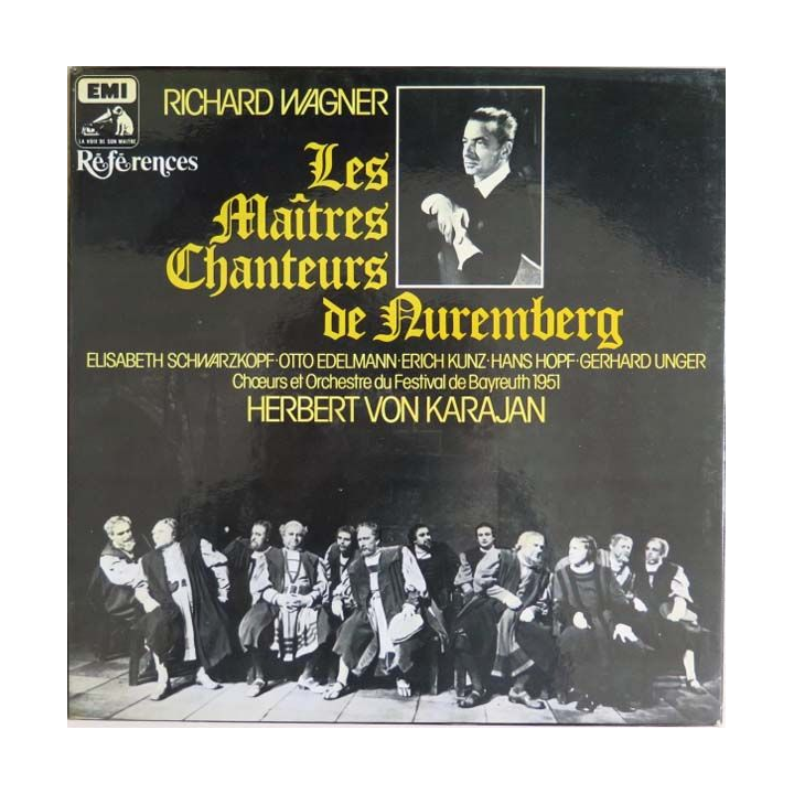 DISQUE 33T : Coffret de 5 disques vinyles 33 tours les Maîtres Chanteurs de Nuremberg de Wagner par Herbert Von Karajan