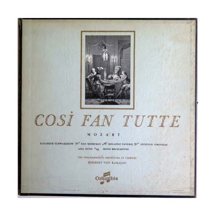 DISQUE 33T : Coffret de 3 disques vinyles 33 tours de Mozart Cosi Fan Tutte Herbert Von Karajan
