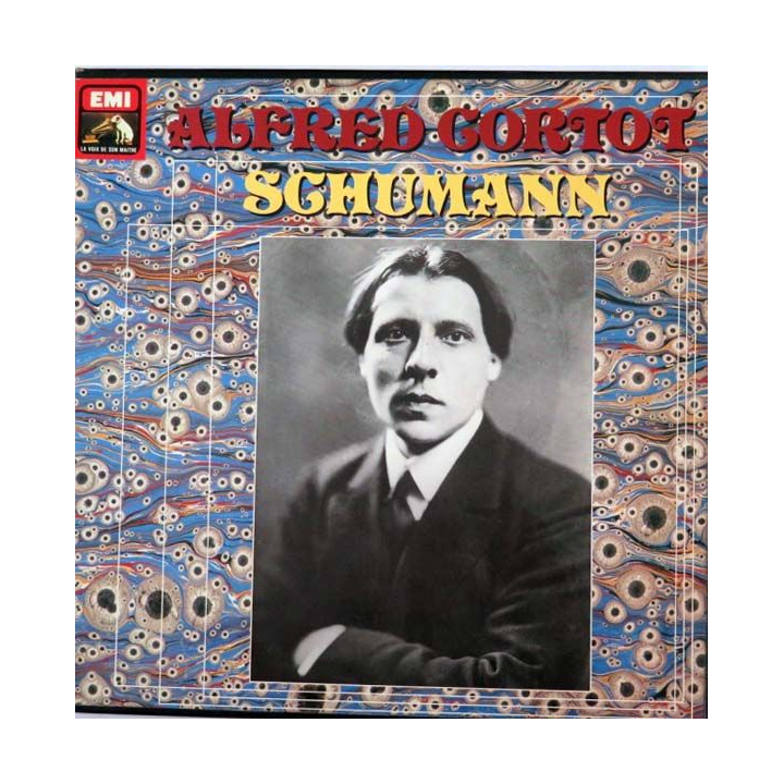 DISQUE 33T : coffret de 3 disques vinyles 33 tours de Schumann par Alfred Cortot