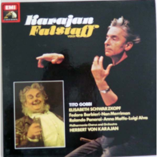 DISQUE 33T : Coffret de 2 disques vinyles 33 tours Falstaff de verdi sous la direction de Karajan