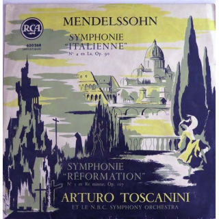 DISQUE 33T : Disque vinyle 33 tours Symphonie Italienne de Mendelssohn avec Arturo Toscanini éditions RCA