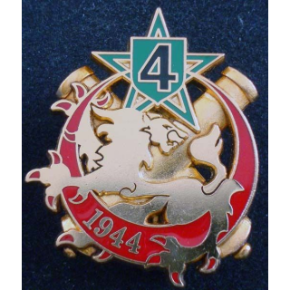 54° RA : insigne métallique de la 4° compagnie