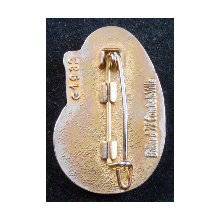 6°RA : insigne du 6° régiment d'artillerie de fabrication Ballard G 1932