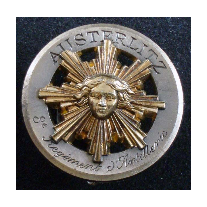 8° RA : insigne métallique du 8° régiment d'artillerie de fabrication Delsart