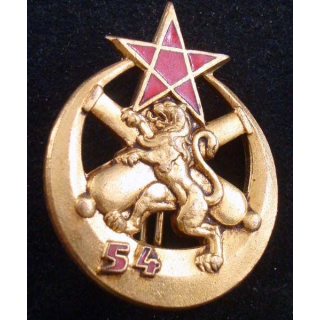54° RA :  Insigne métallique du 54° régiment d'Artillerie de fabrication Drago Paris