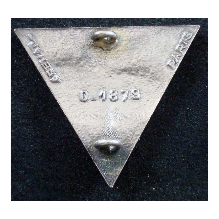 15° RA : insigne métallique du 15° régiment d'artillerie de fabrication Aremail G. 1879