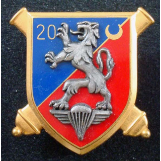 20° RA : insigne métallique du 20° régiment d'artillerie de fabrication Fraisse G. 1999